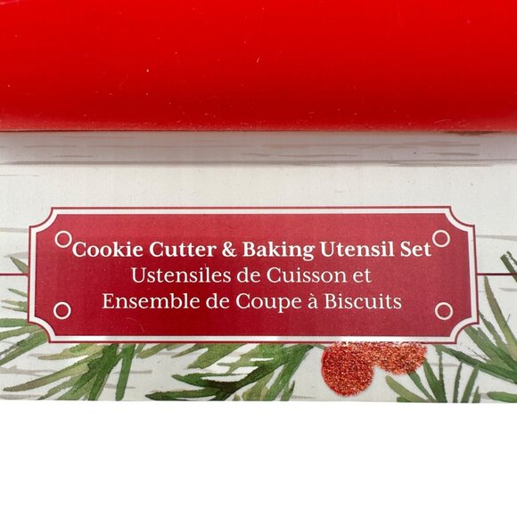 The Bakeshop Cookie Cutter Baking Utensil Set Christmas Cutters Spoon Roller - Picture 2 of 4